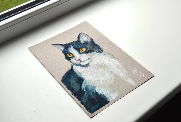 Original Cats Painting by Lada Kholosho