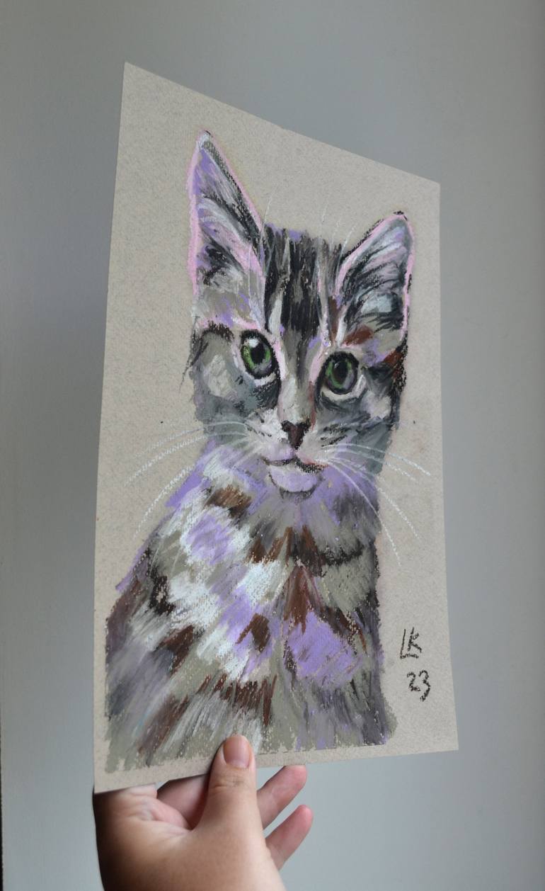 Original Cats Painting by Lada Kholosho