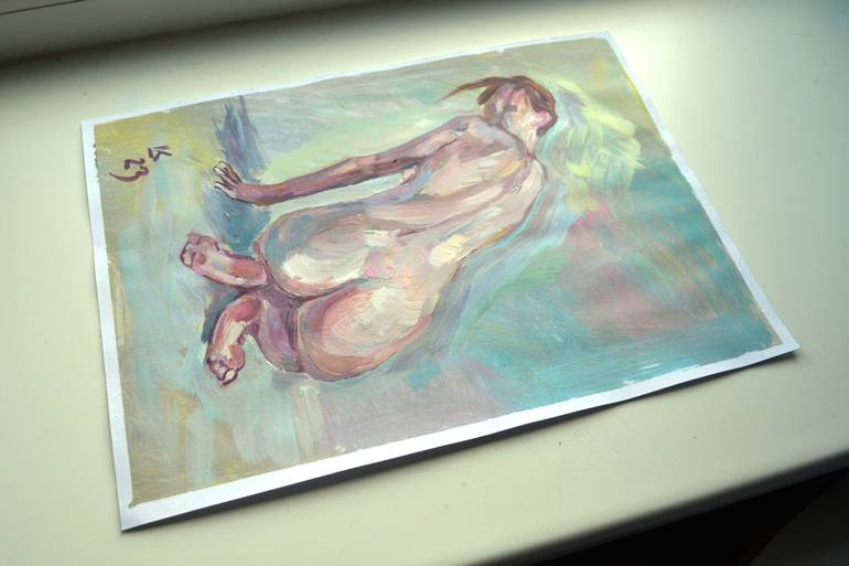 Original Art Deco Women Painting by Lada Kholosho