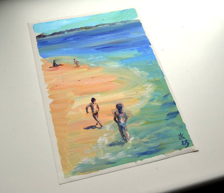 Original Contemporary Beach Painting by Lada Kholosho
