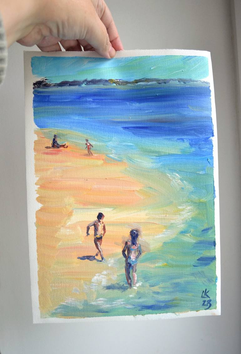 Original Beach Painting by Lada Kholosho