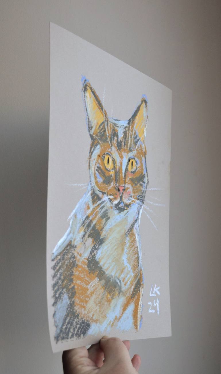 Original Cats Painting by Lada Kholosho