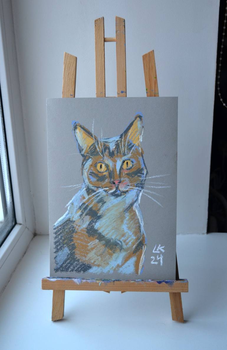 Original Cats Painting by Lada Kholosho