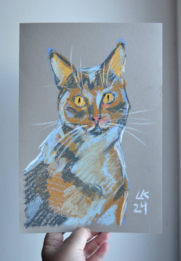 Original Cats Painting by Lada Kholosho