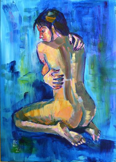 Original Abstract Nude Paintings by Lada Kholosho