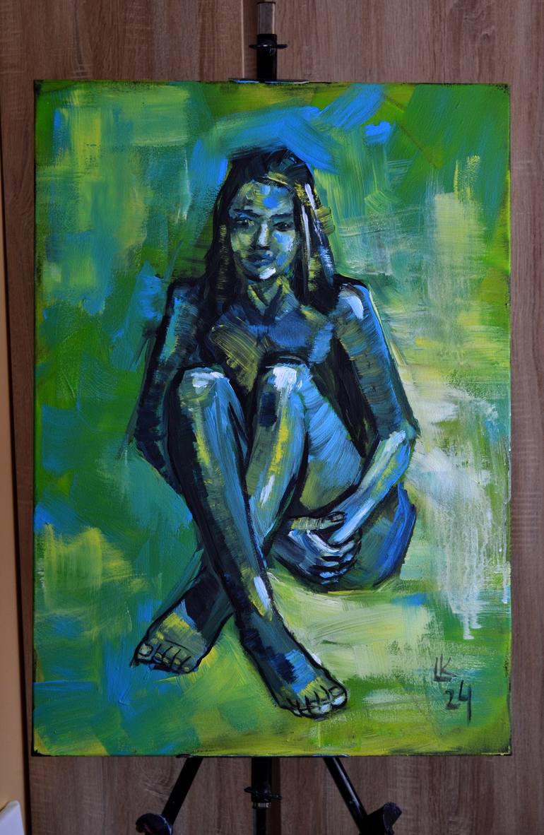 Original Abstract Nude Painting by Lada Kholosho