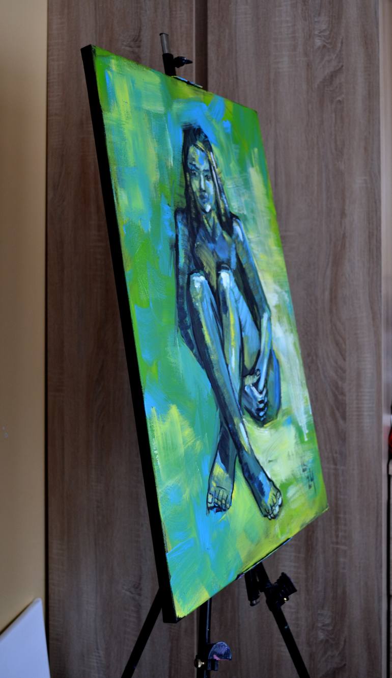 Original Abstract Nude Painting by Lada Kholosho