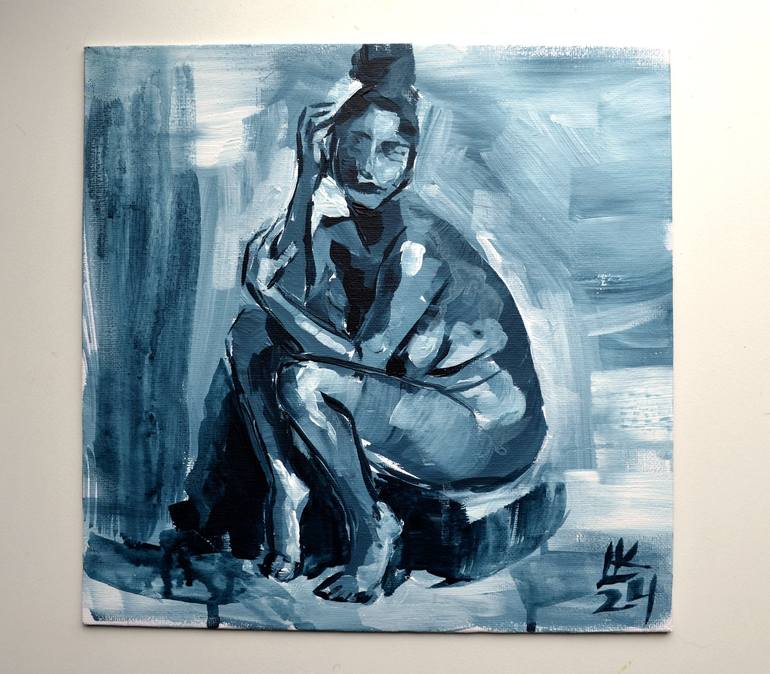 Original Abstract Nude Painting by Lada Kholosho