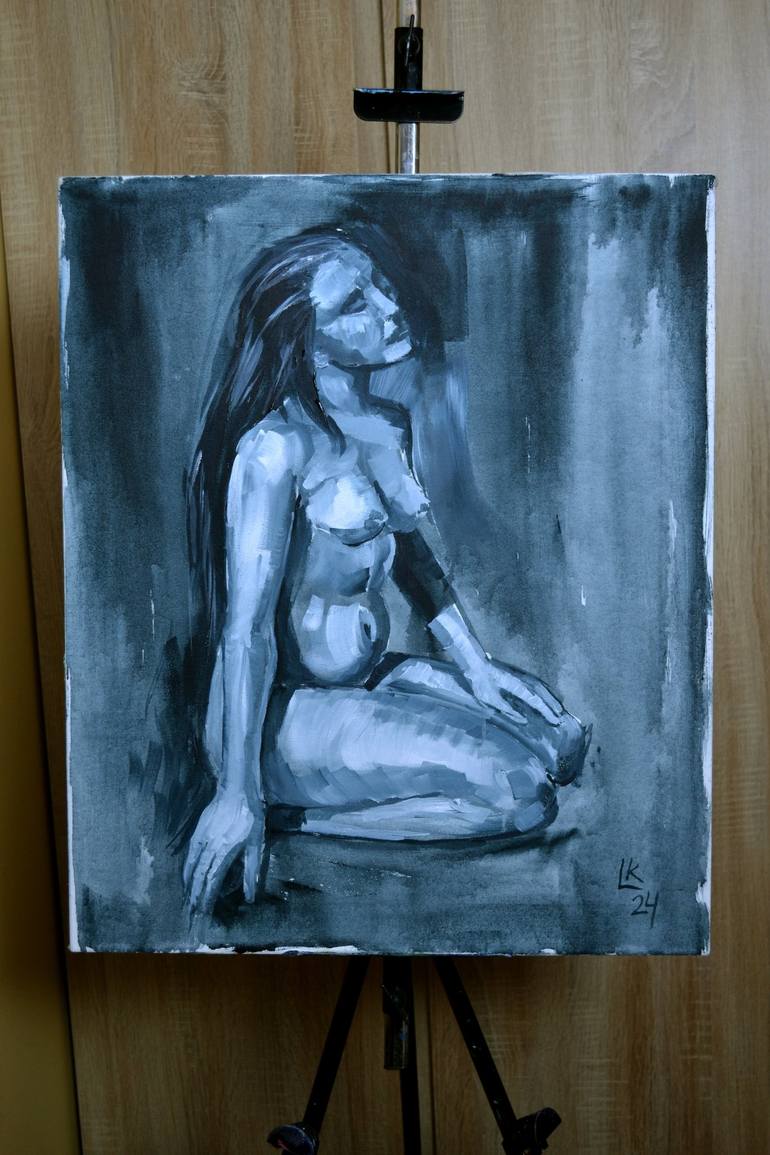 Original Abstract Nude Painting by Lada Kholosho