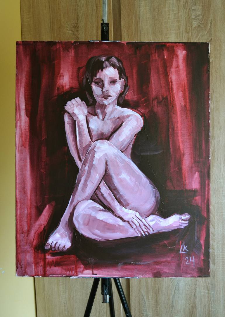 Original Abstract Nude Painting by Lada Kholosho