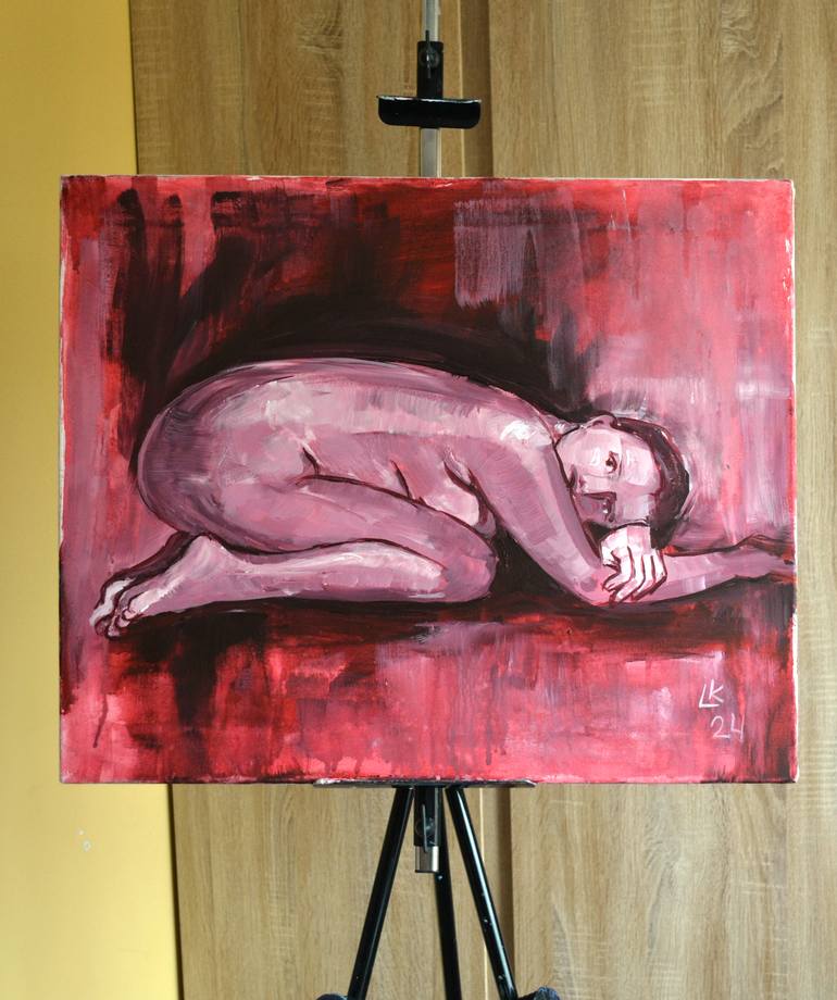 Original Abstract Nude Painting by Lada Kholosho