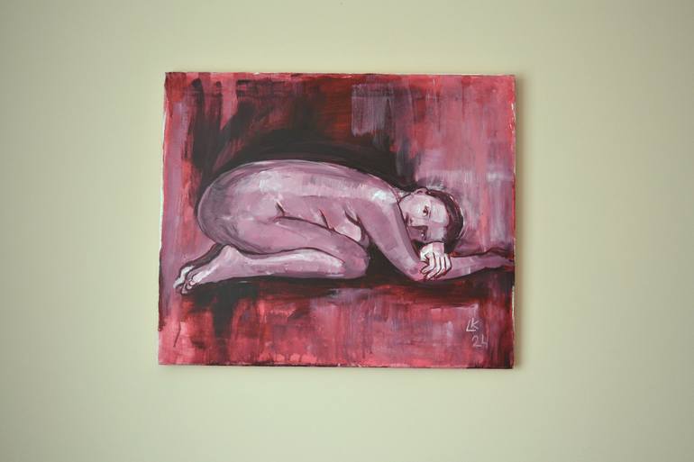 Original Abstract Nude Painting by Lada Kholosho