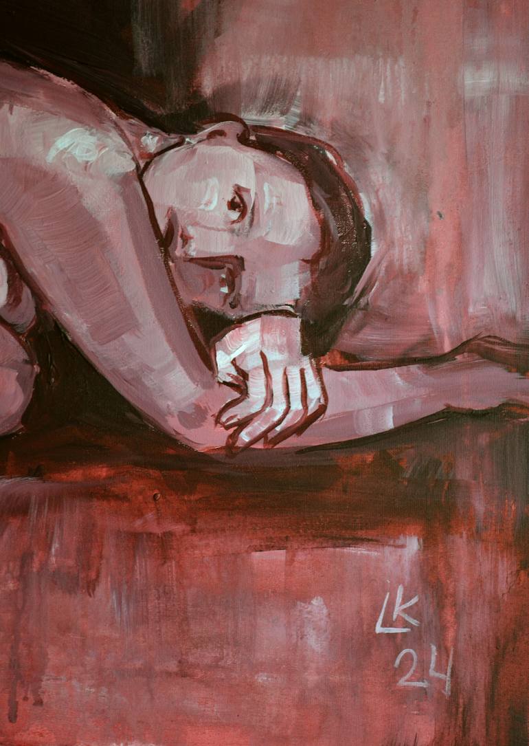 Original Abstract Nude Painting by Lada Kholosho