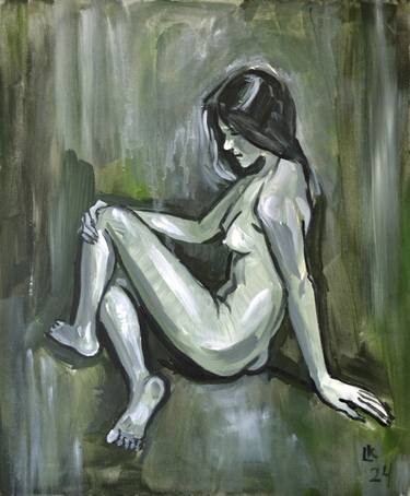 Nude Young Girl Sitting On The Floor thumb