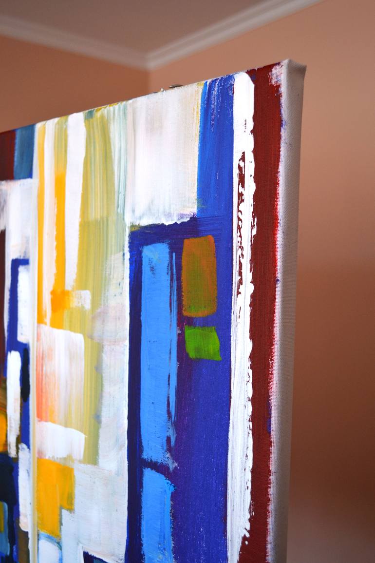 Original Abstract Cities Painting by Lada Kholosho