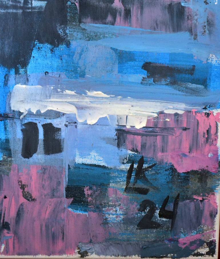 Original Abstract Cities Painting by Lada Kholosho