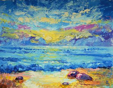 Original Abstract Beach Paintings by Lada Kholosho