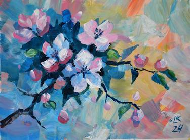 Original Abstract Garden Paintings by Lada Kholosho