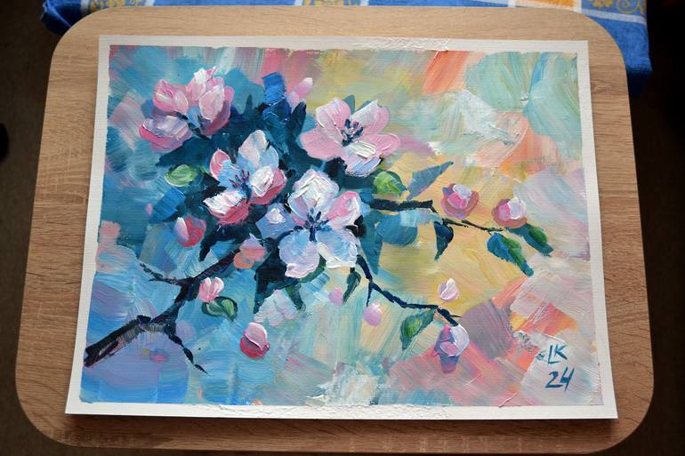 Original Garden Painting by Lada Kholosho