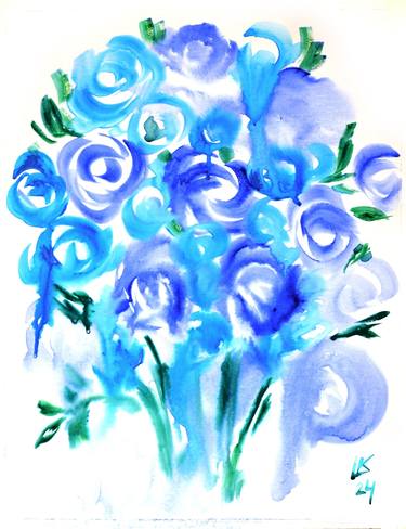 Blue Roses Bouquet thumb