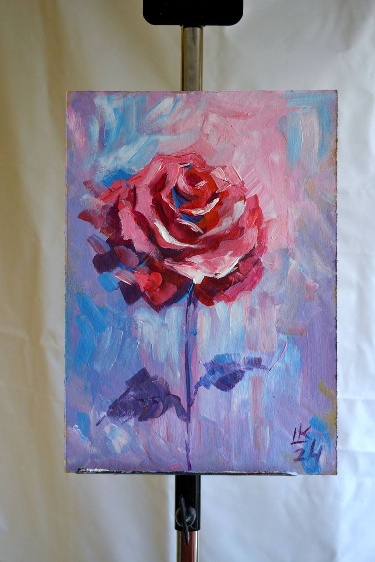 Original Abstract Floral Painting by Lada Kholosho