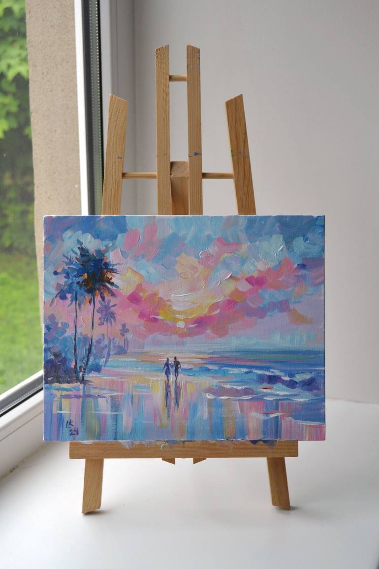 Original Contemporary Beach Painting by Lada Kholosho