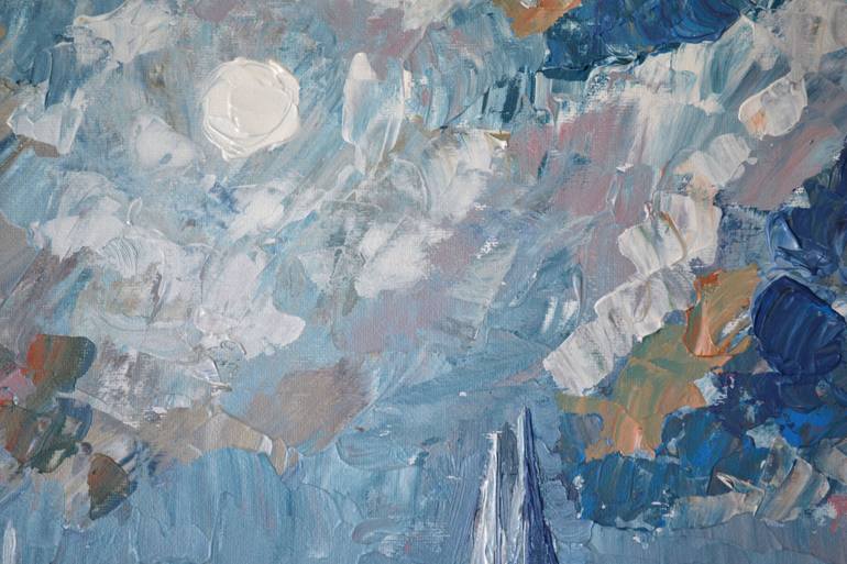 Original Abstract Seascape Painting by Lada Kholosho
