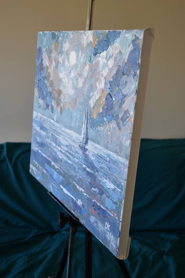 Original Abstract Seascape Painting by Lada Kholosho