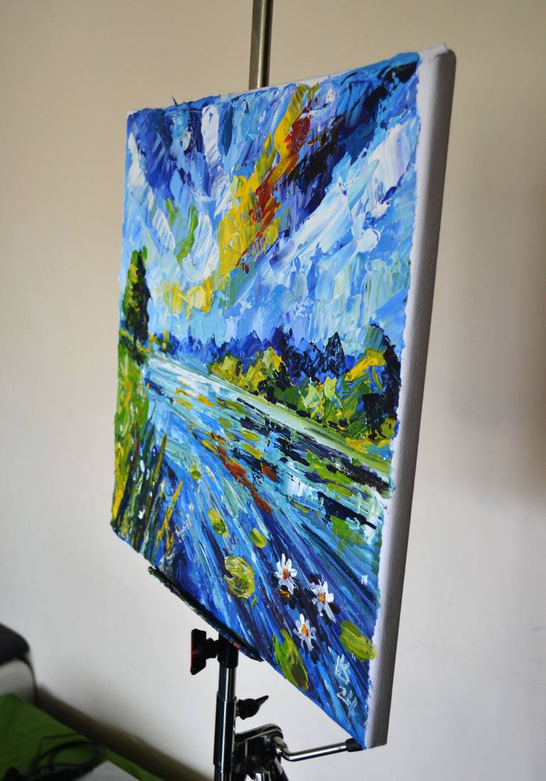 Original Contemporary Water Painting by Lada Kholosho