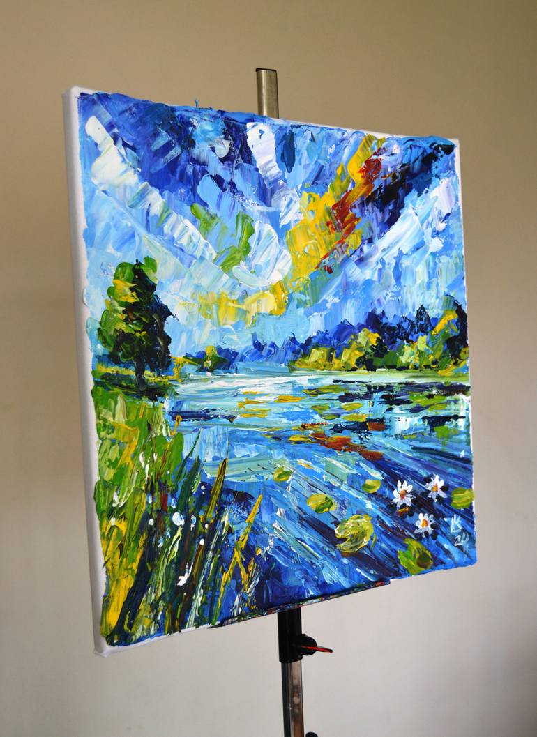 Original Contemporary Water Painting by Lada Kholosho