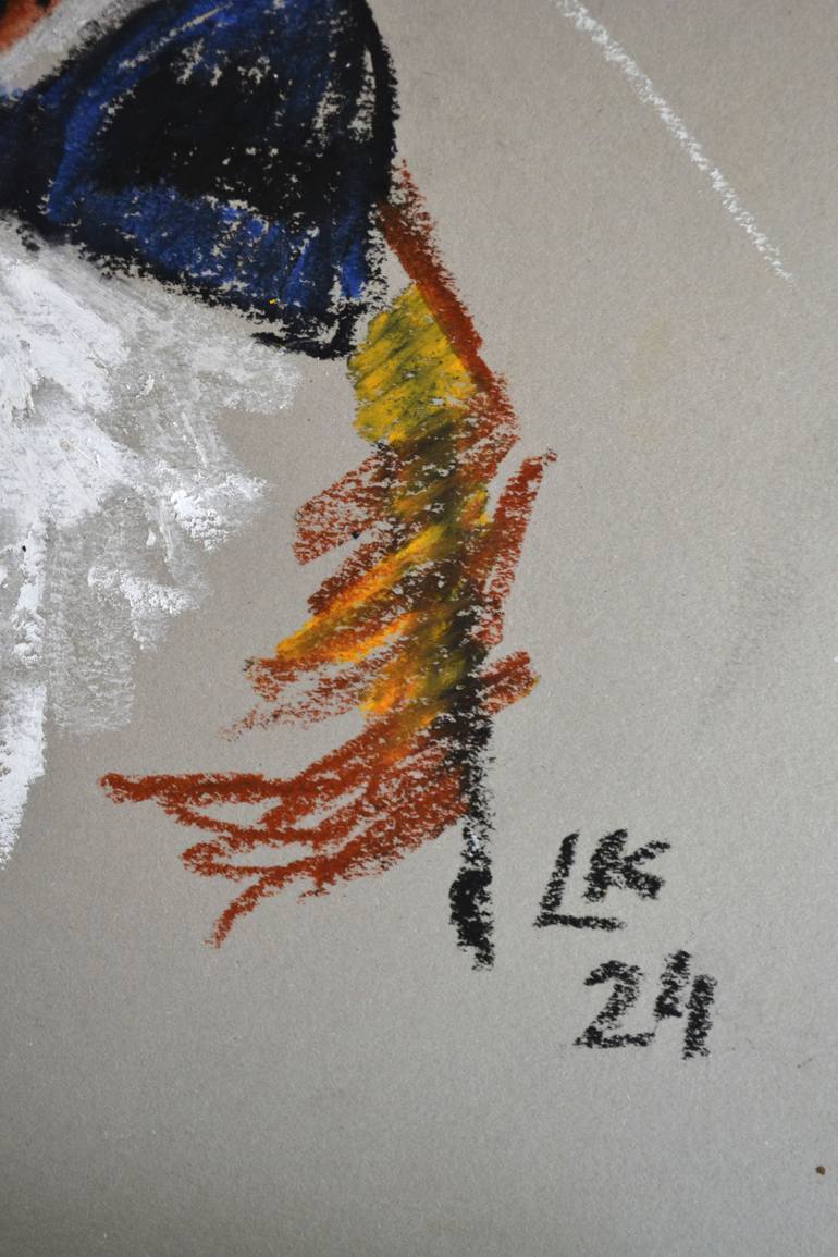 Original Abstract Cats Painting by Lada Kholosho