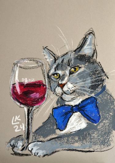 Original Abstract Cats Paintings by Lada Kholosho