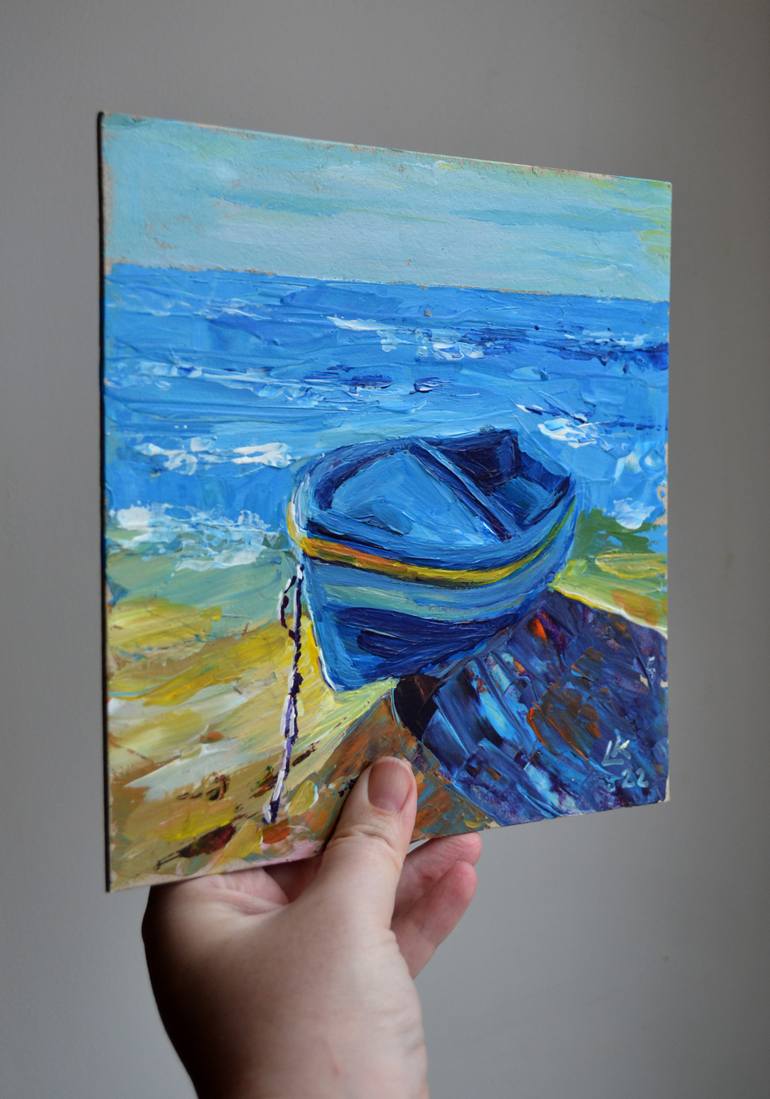 Original Contemporary Seascape Painting by Lada Kholosho