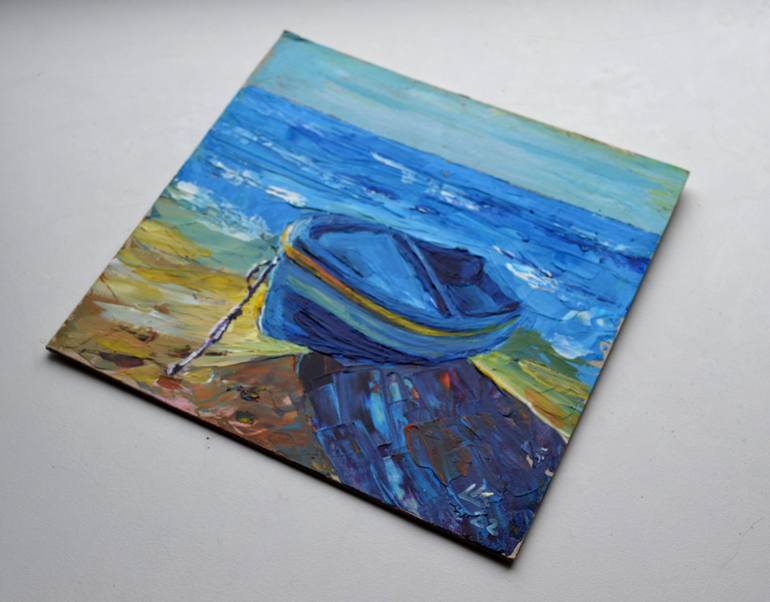 Original Contemporary Seascape Painting by Lada Kholosho