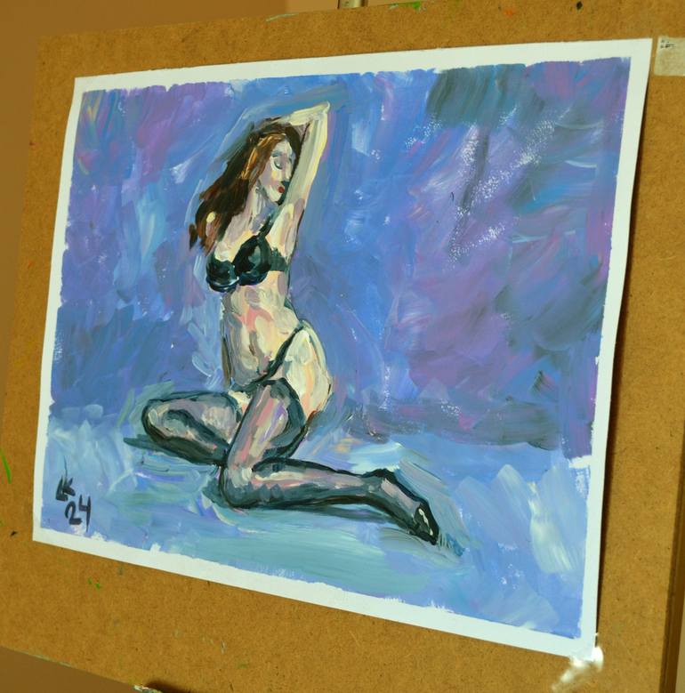 Original Contemporary Women Painting by Lada Kholosho