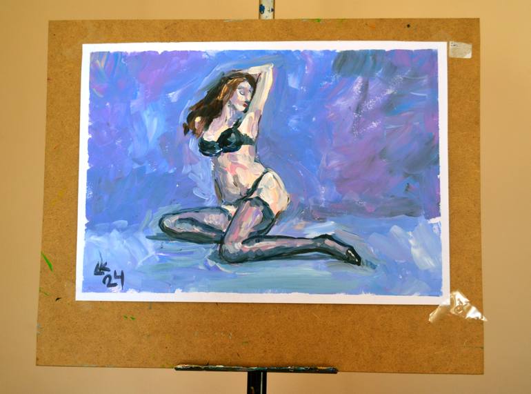 Original Contemporary Women Painting by Lada Kholosho