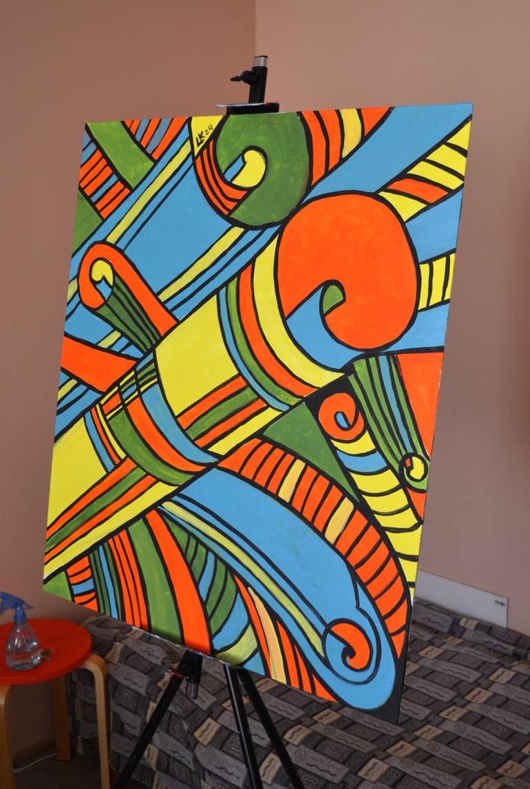 Original Conceptual Abstract Painting by Lada Kholosho