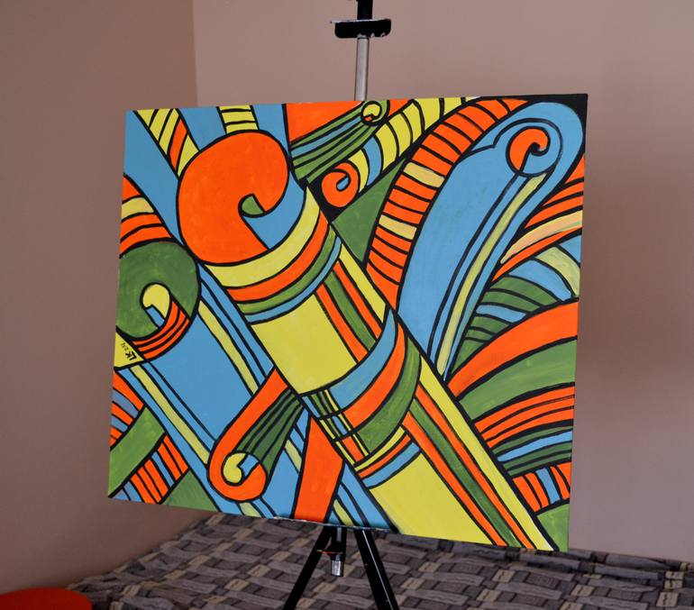 Original Conceptual Abstract Painting by Lada Kholosho