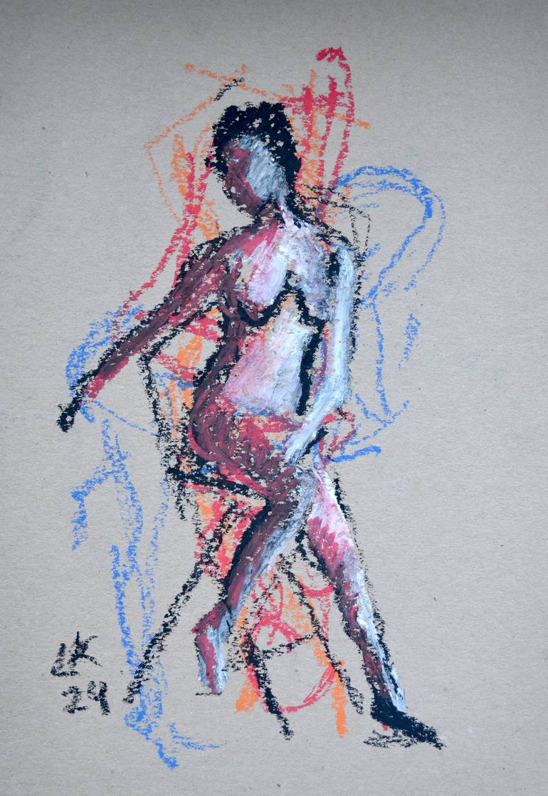 Print of Figurative People Drawings by Lada Kholosho