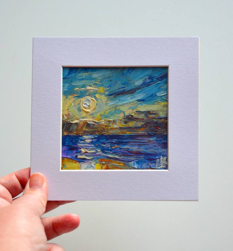 Original Abstract Seascape Painting by Lada Kholosho