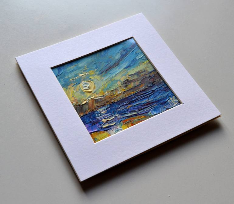 Original Abstract Seascape Painting by Lada Kholosho