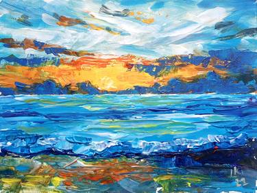 Abstract seascape sunset thumb