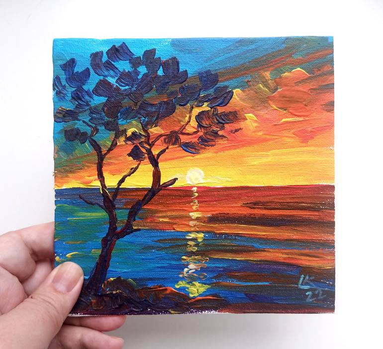 Original Impressionism Seascape Painting by Lada Kholosho