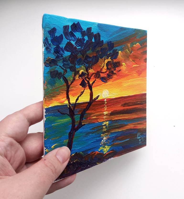 Original Impressionism Seascape Painting by Lada Kholosho