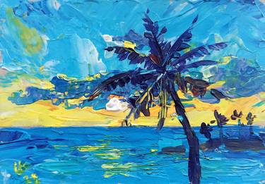 Original Abstract Seascape Paintings by Lada Kholosho