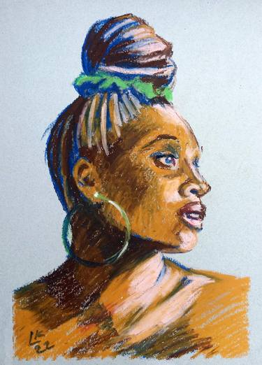 Beautiful black woman portrait thumb