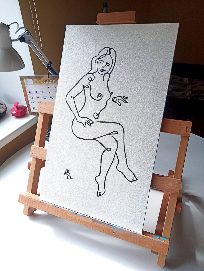 Original Nude Painting by Lada Kholosho