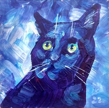 Print of Figurative Cats Paintings by Lada Kholosho