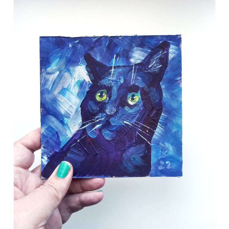 Original Cats Painting by Lada Kholosho