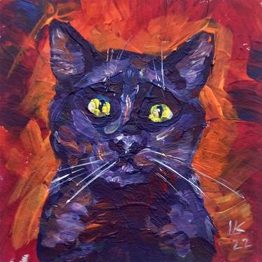 Print of Impressionism Cats Paintings by Lada Kholosho